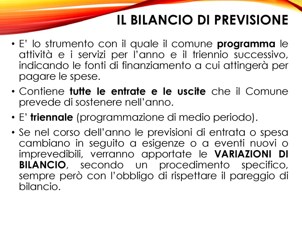 Bilancio Di Previsione Ppt Scaricare